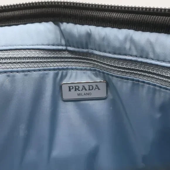 Prada Toiletry Bag Black Nylon & Saffiano Leather Top Handle Travel Pouch - Picture 11 of 12